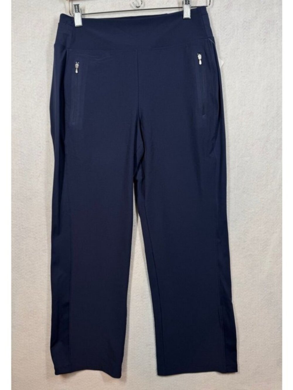 Athleta Fairway Golf Pant Navy Blue High Rise Woven Athleisure 533753 Women's 10 - Picture 3 of 10